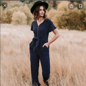 Piper and Scoot blue star jumpsuit
